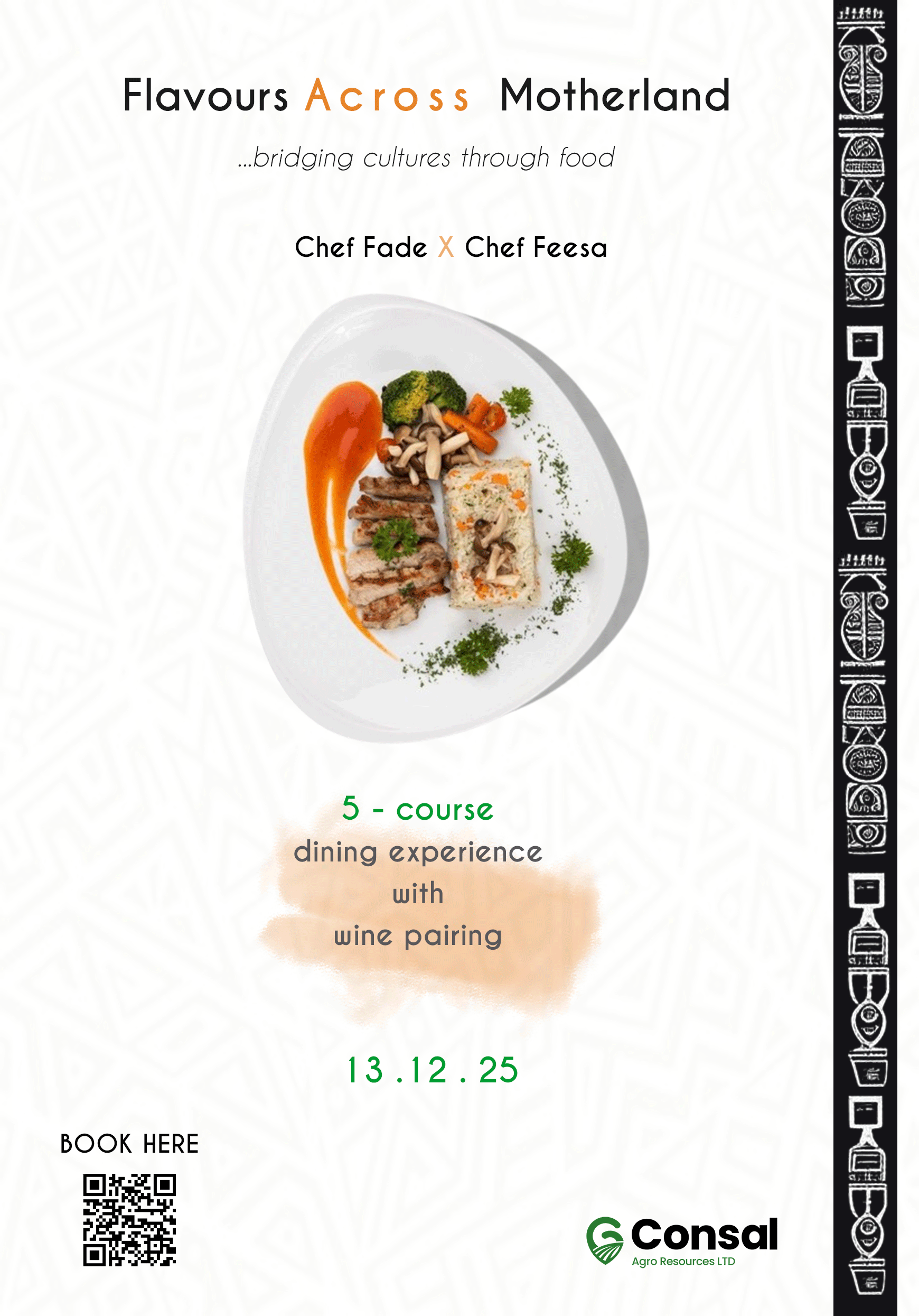 Flavours Across Motherland Event showcasing modern African fusion dishes